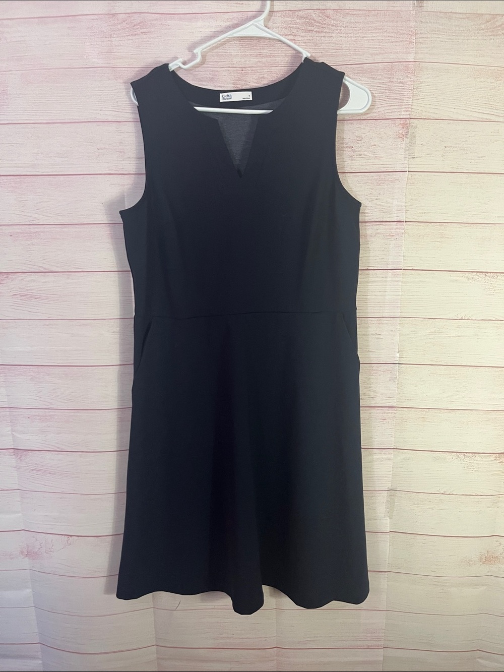 Croft &‎ Borrow NAVY BLUE Sleeveless Pocket Dress Size Medium